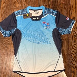 BLK Fiji Olympic Light Blue Gradient Rugby Jersey